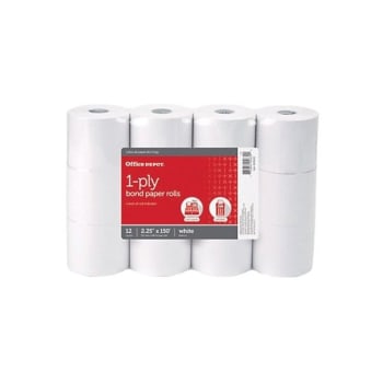 Image for Office Depot® White Bond Add/register Roll 2-1/4 X 150', Package Of 12 from HD Supply