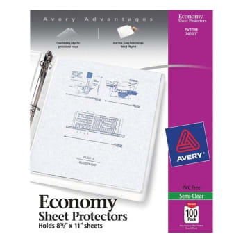 Image for Avery® Semi Clear Top Load Poly Sheet Protector 8.5 X 11 Inch, Package Of 100 from HD Supply