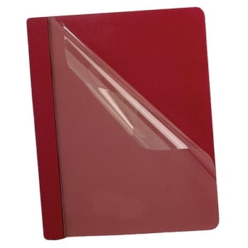 Oxford™ Red Premium Clear Front Report Cover 8.5 x 11Inch, Package Of 25