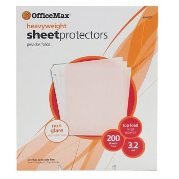 Office Depot® Non-Glare Heavyweight Top Load Poly Sheet Protector Pack Of 200
