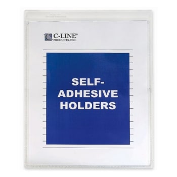 C-Line® Clear Self-Adhesive Shop Ticket Holder 8.5 X 11 Inch, Package Of 50
