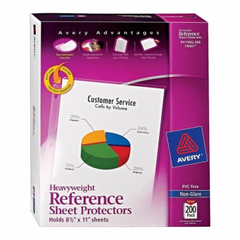 Image for Avery® Non-Glare Heavyweight Top-Load Poly Sheet Protector, Package Of 200 from HD Supply