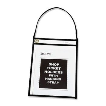 C-Line® Clear Vinyl Stitched Shop Ticket Holder 9 x 12 Inch