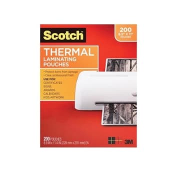 Image for Scotch® 3 Mil Clear Thermal Laminating Pouches from HD Supply