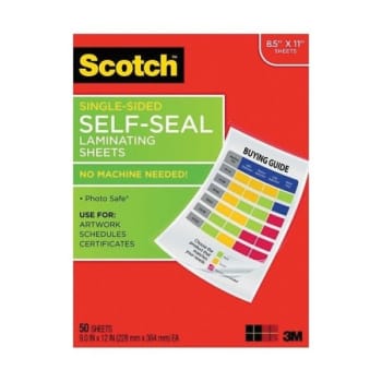 Image for Scotch® Clear Self-Seal Laminating Sheets from HD Supply