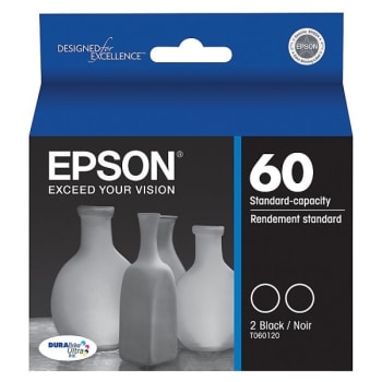 Image for Epson® 60 DURABrite Black Ultra Ink Cartridge, Package Of 2 from HD Supply
