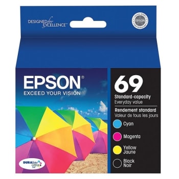 Image for Epson® 69 DURABrite Black/Color Ink Cartridge, Package Of 4 from HD Supply