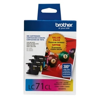 Image for Brother® LC71 Cyan Ink Cartridge, Package Of 3 from HD Supply