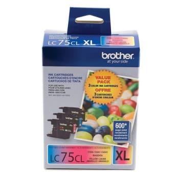 Image for Brother® Lc75 Cyan/magenta/yellow Ink Cartridges, Package Of 3 from HD Supply