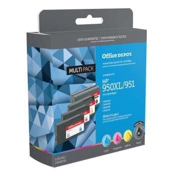 Image for Office Depot® Hp 950xl/950 Blck/cyan/magenta/yellow Remanufactured Ink Cartridge from HD Supply