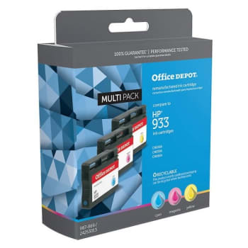 Image for Office Depot® HP 933 Assorted Color Remanufactured Ink Cartridge, Package Of 3 from HD Supply