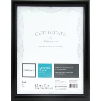 Image for Realspace® Black Plastic Photo Document Frame, 8-1/2" x 11" from HD Supply