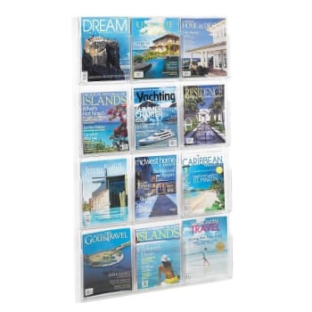 Image for United Stationers™ Clear Plastic Magazine Literature Rack With 12-Pockets from HD Supply