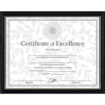 Image for Dax® Black/Gold Solid Wood Burns Two-Tone Certificate Frame from HD Supply