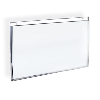 Azar Displays® Clear Acrylic Wall-Mount U-Frame Sign Holder 8-1/2x11 In (10-Pack)