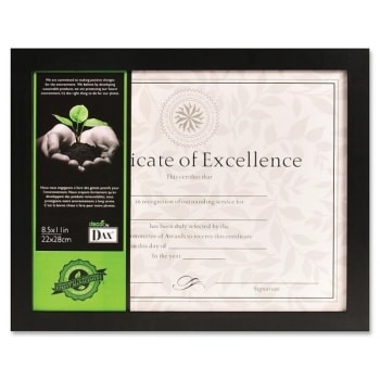 Image for Dax® Black Wood Certificate Frame from HD Supply