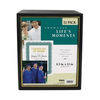 Image for Uniek® Black/Gold Corporate Document Frames, 8-1/2" x 11", Package Of 12 from HD Supply