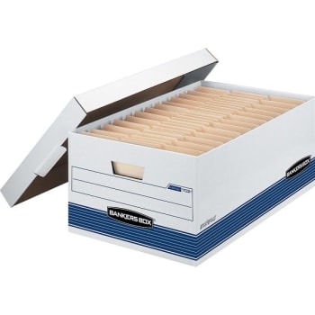 Image for Bankers Box® Stor/file White/blue Legal File Storage Box, Case Of 12 from HD Supply