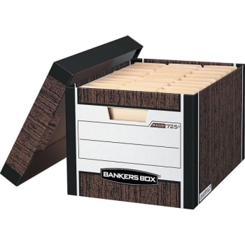 Image for Bankers Box® R-Kive Woodgrain Letter/Legal Storage Box, Case Of 12 from HD Supply