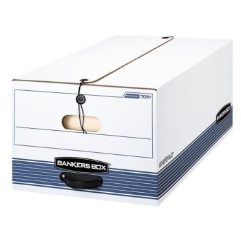 Image for Bankers Box® Stor/file White/blue Legal Storage Box, Case Of 12 from HD Supply