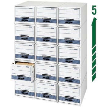 Image for Bankers Box® Stor/Drawer Steel Plus White/Blue Drawer File, Case Of 6 from HD Supply