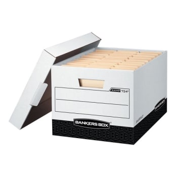 Image for Bankers Box® R-Kive White/black 60% Recycled Storage Box, Package Of 12 from HD Supply