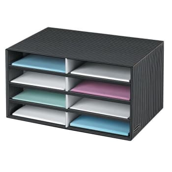 Image for Bankers Box® Black/gray Pinstripe Literature Sorter from HD Supply