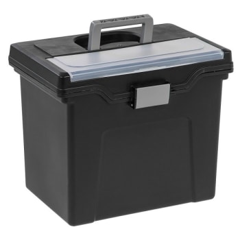 Image for Office Depot® Black/silver Large Mobile File Box from HD Supply