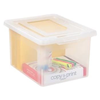 Image for Office Depot® Clear Plastic Letter And Legal File Tote from HD Supply