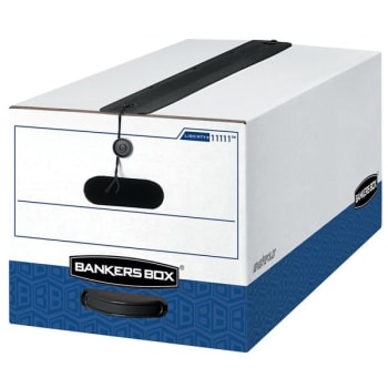 Image for Bankers Box® Liberty Plus White/Blue Storage Box, Case Of 12 from HD Supply