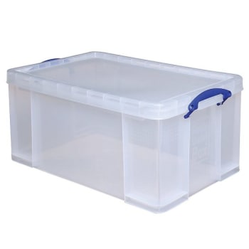 Image for Really Useful Boxes® 64 Liter Clear Plastic Storage Box from HD Supply