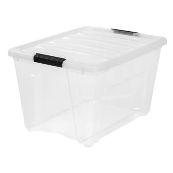 Image for IRIS® 53.6 Qt Clear Latch Plastic Storage Bin from HD Supply