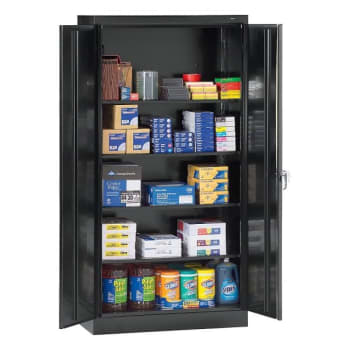 Image for Tennsco® Black Steel 5-Shelf Heavy-Duty Storage Cabinet from HD Supply