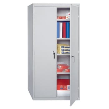 Sandusky Lee® Dove Gray Steel Storage Cabinet With 4-Adjustable Shelf
