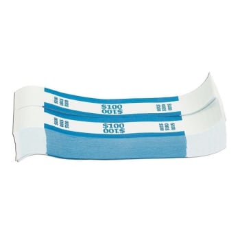 Image for Coin-Tainer® Blue 100 Dollar Currency Strap, Package Of 1000 from HD Supply