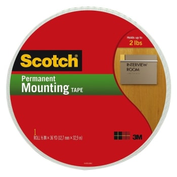 Image for Scotch® White Permanent Mounting Tape 3/4" X 114' from HD Supply