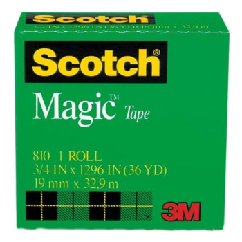 Scotch® Magic™ 810 Clear Invisible Tape 3/4" x 108'