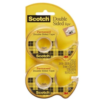 Scotch® 237 Permanent Double-Sided Tape 3/4" X 25', Package Of 2