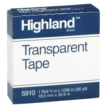 Image for 3m Highland™ 5910 Transparent Tape 3/4" X 108' from HD Supply