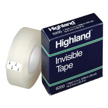 Image for 3m Highland™ 3m 6200 Invisible Tape 3/4" X 108' from HD Supply