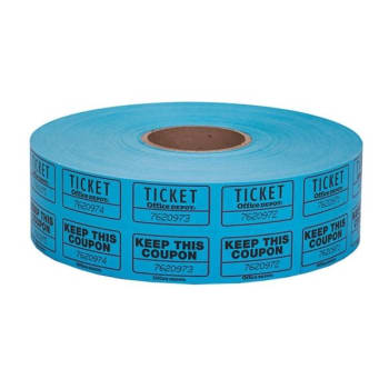 Office Depot® Assorted Colors Double Coupon Ticket, Roll Of 2,000