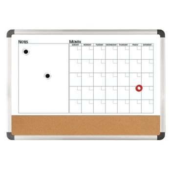 Image for Foray® 3-In-1 Monthly Planner/Cork/Magnetic Dry-Erase Board 24 x 36Inch from HD Supply