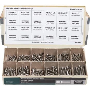 Image for Wellsco Stainless Steel Pan Head Phillips Machine Screw Assortment Kit from HD Supply