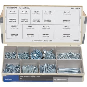 Image for Wellsco Flat Head Phillips Wood Screw Assortment Kit from HD Supply