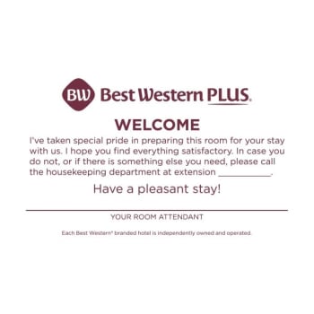 Image for Best Western Plus Housekeeping Card Case Of 100 from HD Supply