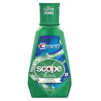 Image for Crest Crest + Scope Mouth Rinse, Classic Mint, 1 L Bottle, 6/carton from HD Supply