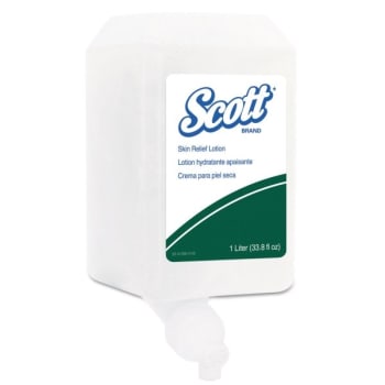 Scott Skin Relief Lotion, Fragrance Free, 1 L Bottle, 6/carton