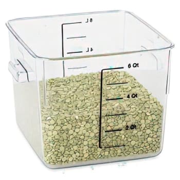 Image for Rubbermaid 6 Qt Polycarbonate Square Food Storage Container (Clear) (12-Pack) from HD Supply
