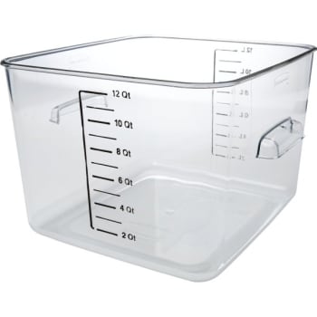Rubbermaid 12 Qt Polycarbonate Square Food Storage Container w/ Liter (6-Pack)