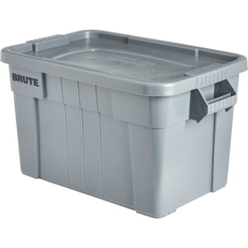 Image for Rubbermaid 20 Gallon Brute Tote w/ Lid (Gray) (6-Pack) from HD Supply